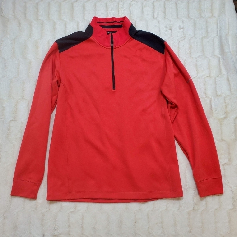 Nike Golf Tour Performance Men's Jacket size Medium Half Zip Softshell - Picture 2 of 9